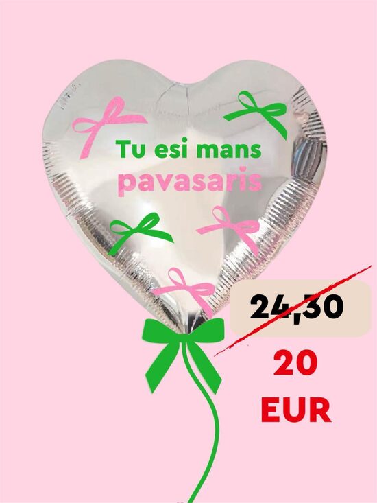 N-137 Hēlija balonu kompozīcija "Tu esi mans pavasaris".